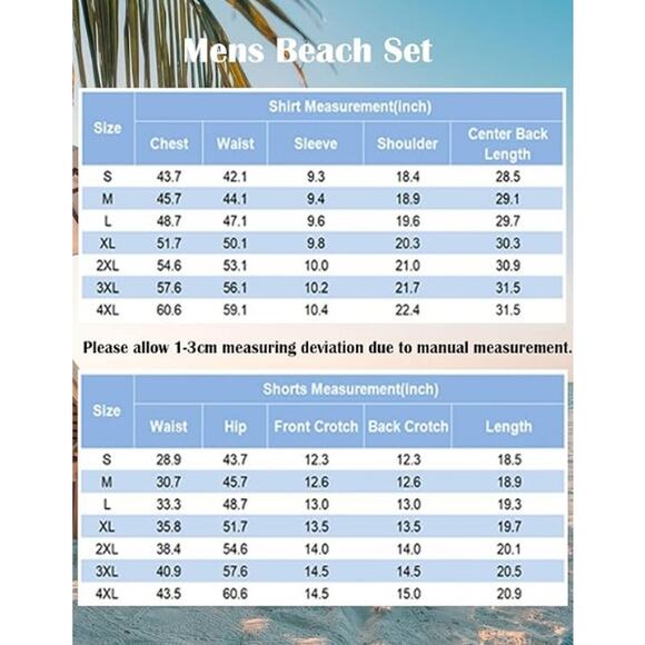 New COOFANDY Men's 2 Pieces Shirt Set Short Sleeve Button Down SZ XL NWT - Picture 6 of 6